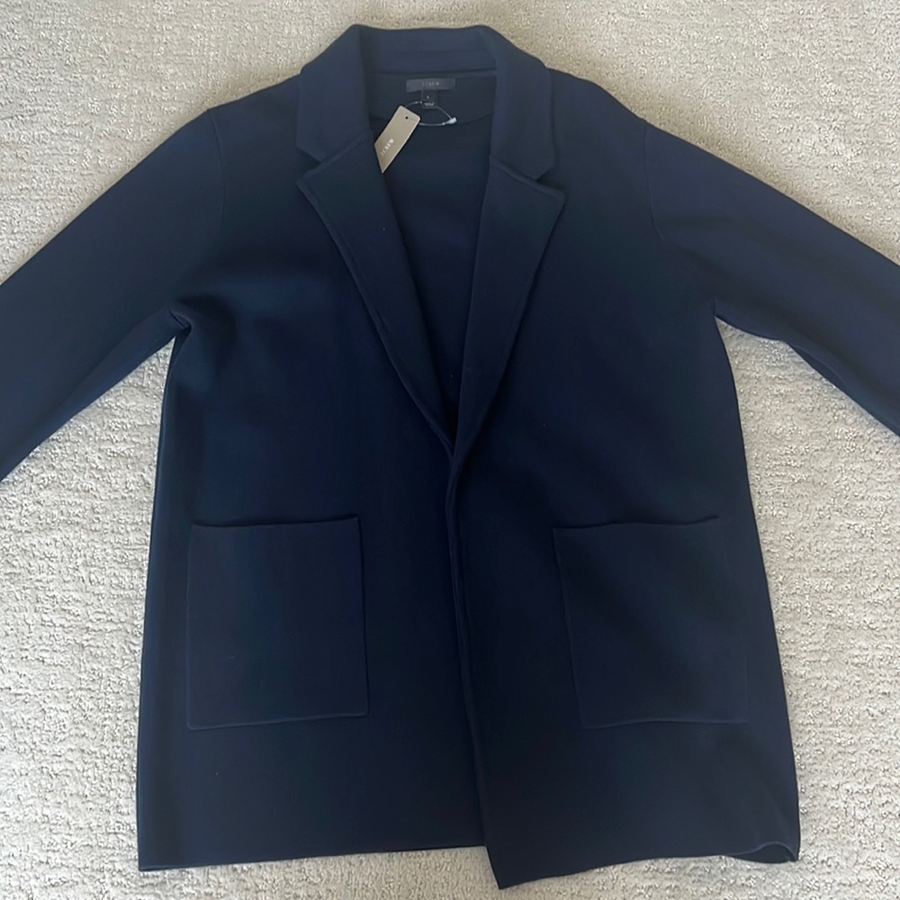 J. Crew Sweater Blazer - Navy. Brand new size L
